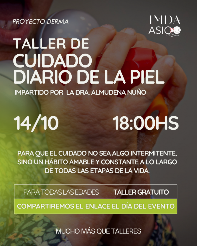 cartel Taller de cuidado de la piel IMDA - Proyecto Derma